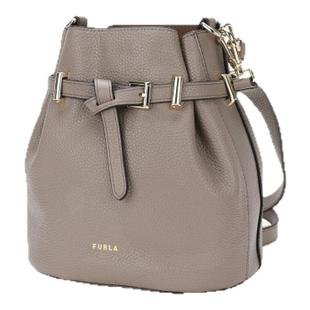 【新年礼物】FURLA芙拉AURA牛皮迷你女士手提斜挎包休闲水桶包