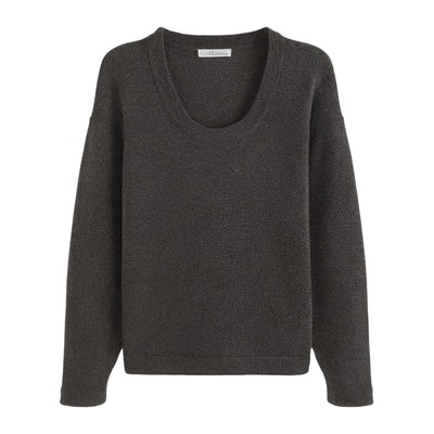 韩国东大门低U领口显瘦针织衫