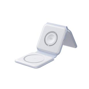 美能格新款可折叠磁吸三合一无线充电器适配苹果16三件套快充支持iPhone手表S10耳机15W无线充电座小体积迷你