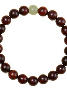 小叶紫檀和田玉手链男女老料