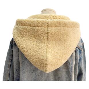 可拆卸纽扣羽绒服帽加厚加大新款可拆卸单买假领子连帽羊羔绒帽子