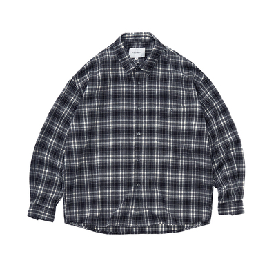 714street复古拉毛格纹衬衫