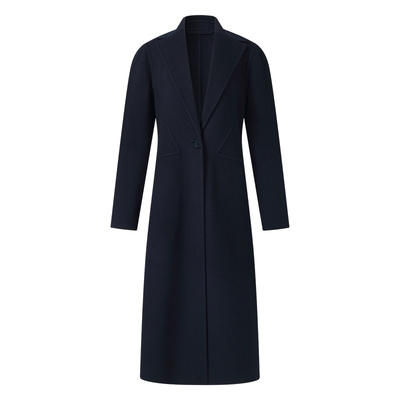 歌莉娅冬季全羊毛大衣长款外套女