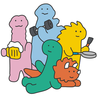 JOGUMAN小恐龙周边金属徽章包包挂件摆件立牌文具礼物连我朋友DIY