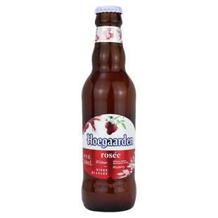 Hoegaarden/福佳玫瑰红啤酒 比利时风味精酿白啤酒248ml*24瓶整箱