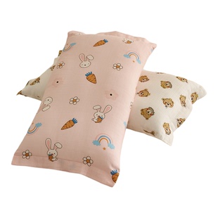 卡通全棉双层纱儿童枕套纯棉学生枕头套幼儿园30x50cm枕巾枕芯套