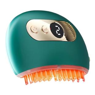 日本全自电动头部按摩器疏通头皮经络红光梳子身体刮痧脑部疼缓解