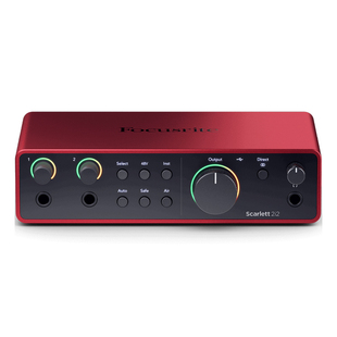 Focusrite福克斯特2i2 4代录音配音编曲混音有声书录音麦克风声卡