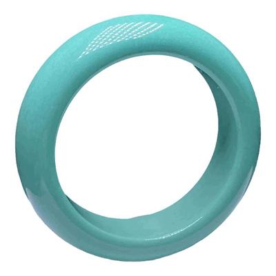 天然高瓷丫角山果冻料绿松石指环跑环戒指戒圈男女配饰di饰品配件