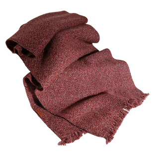 红色纯山羊绒围巾女款秋冬季 100羊毛小围脖短轻奢高级感高端妈妈