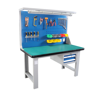 重型钳带抽屉灯工作台电脑维修检验操作台桌检验桌防静电实验桌