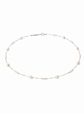 半觉轻奢高级感极光珍珠满天星项链女颈链60cmS925银礼物可开票