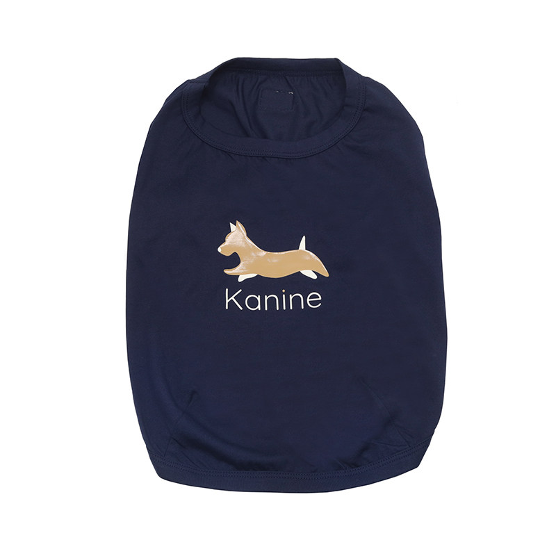 Kanine狗狗衣服宠物经典LOGO纯棉T恤衫红色春夏泰迪印花修身短袖