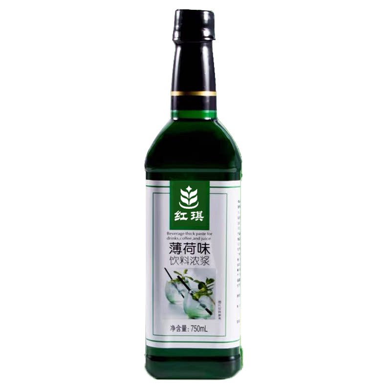 红琪薄荷糖浆750ml咖啡调酒调味