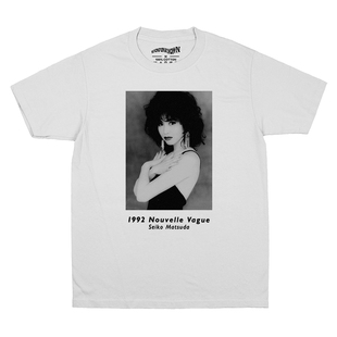 松田圣子Seiko Matsuda流行歌手美式休闲短袖圆领宽松正肩日常T恤