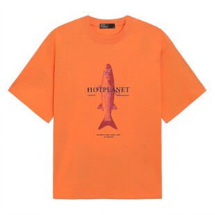 hotplanet短袖男款2026春夏情侣装女生夏季潮牌235g刺绣纯棉T恤