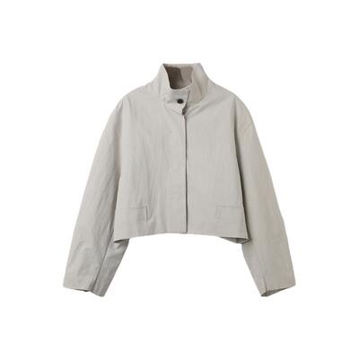 西町村屋简约文艺立领短款外套女