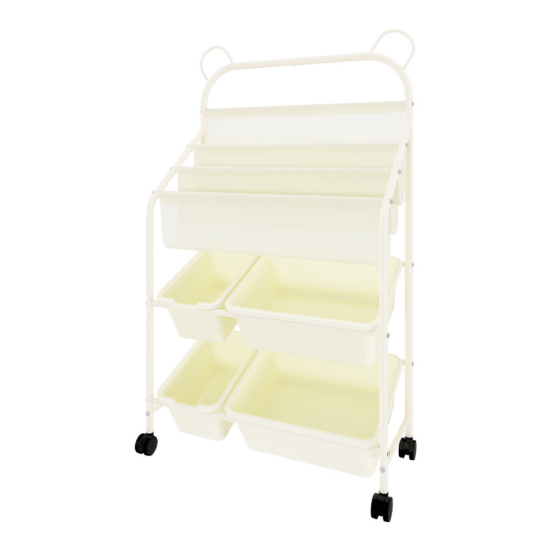 儿童书架家用阅读区绘本架多层玩具收纳架置物架落地宝宝简易书柜