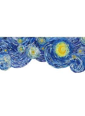 幼儿园梵高星空装饰画吊饰墙贴画
