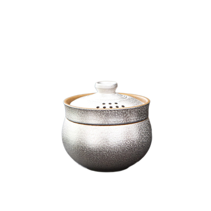 便携式纯银鎏银陶瓷快客杯旅行茶具一人饮泡茶壶套装户外随身茶杯