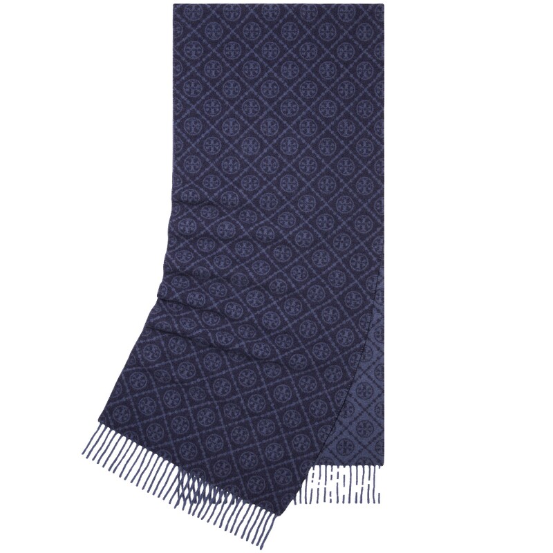TORY BURCH 汤丽柏琦 T MONOGRAM 绵羊毛提花围巾 164571