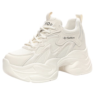 厚底老爹鞋女春季2026新款9cm百搭透气网鞋小个子内增高运动潮鞋