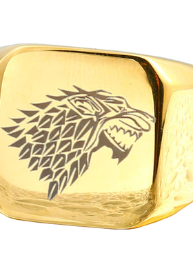 权利的游戏狼族钛钢男史塔克戒指