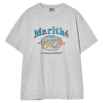 MARITHE女士椭圆图案印花短袖T恤