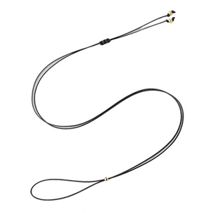 极细皮绳项链绳蜡皮绳小孔平安扣玉吊坠挂绳挂脖戒指黄金吊坠黑绳