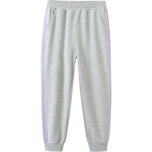 巴拉巴拉女童运动裤中大童宽松长裤春秋新款儿童加绒休闲裤子冬季