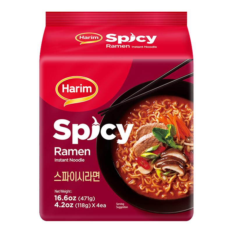 侯明昊同款韩国进口HARIM江原道匠人拉面韩式牛肉味辣方便面泡面