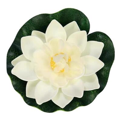 鱼缸造景仿真荷花创意莲花装饰品小型圆缸漂浮池生态景观荷叶摆件