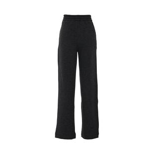 IAmMIX27秋冬深灰毛呢裤女加绒加厚宽松休闲百搭松紧腰直筒裤长裤