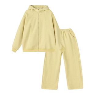 笛莎童装女童加绒套装冬季新款儿童女孩中大童洋气连帽外套阔腿裤