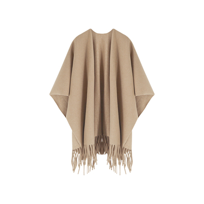 百搭慵懒绵羊毛软糯流苏大披肩