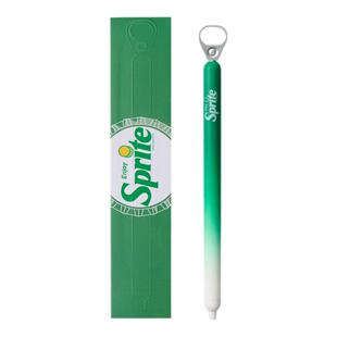 KACO雪碧联名灵悦POPUP侧按式拉环笔黑0.5高颜值按动ins风学生书写刷题顺滑办公考研高颜值