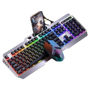 AOC机械手感键盘有线游戏电竞金属鼠标套装台式机电脑笔记本通用