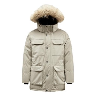 君羽800蓬95绒子鹅绒服男中长款冬季加厚保暖工装派克羽绒服男035