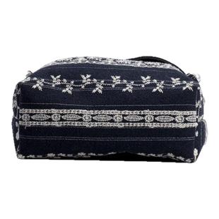 手工布艺纸巾盒中式棉麻抽纸盒子茶室家用车载双层抽纸收纳袋