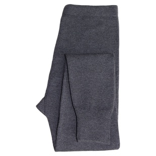 宽松大码羊毛裤男士羊绒裤秋裤打底裤女薄保暖裤中老年针织毛线裤