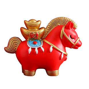 2026马年吉祥物马上有财神礼盒桌面装饰摆件手办新年礼物创意礼品