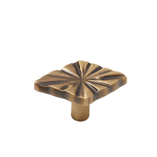 呈顶创意黄铜树叶古铜色拉手仿古现代简约衣柜门抽屉鞋柜菱形把手