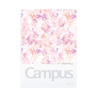 日本国誉KOKUYO水彩絮语分类文件夹A4纸L型单页夹塑料硬壳插页式资料册试卷收纳文具