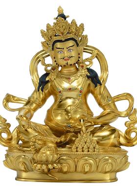 家用室内铜鎏金黄财神装饰摆件