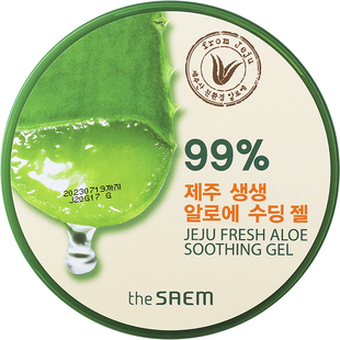 韩国进口TheSaem得鲜99%芦荟胶补水保湿晒后修复舒缓肌肤300ml