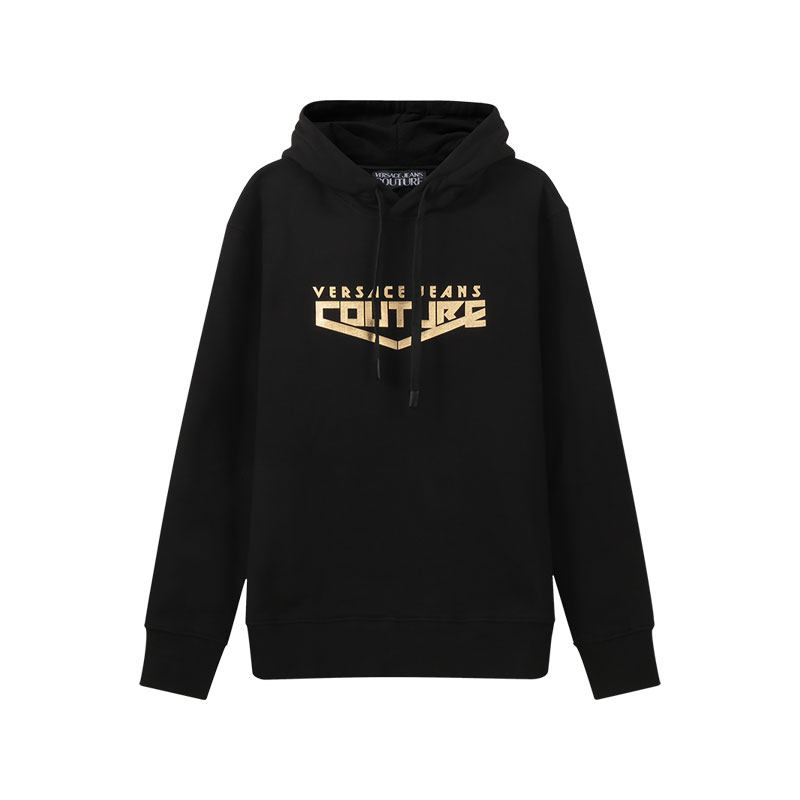 【自营】Versace Jeans Couture男士棉质加绒款连帽卫衣运动衫