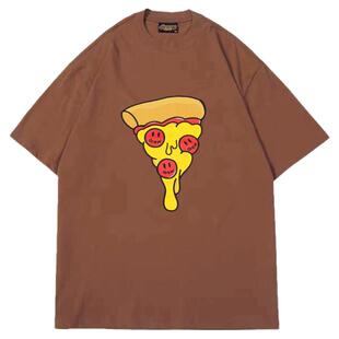Drew披萨笑脸潮牌欧美高街贾斯汀比伯同款宽松情侣款纯棉短袖T恤