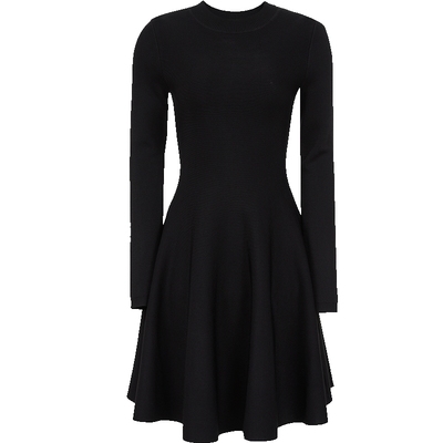 ONLY长袖小黑裙短裙连衣裙