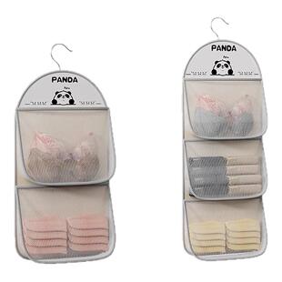 袜子收纳网兜宿舍衣柜内衣内裤挂袋悬挂式床头床边置物袋整理神器