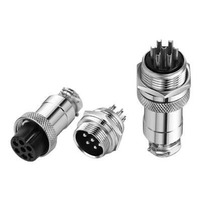 航空插头插座接头GX12 16-2/3/4/5/6/8/10芯电缆航插连接器母头